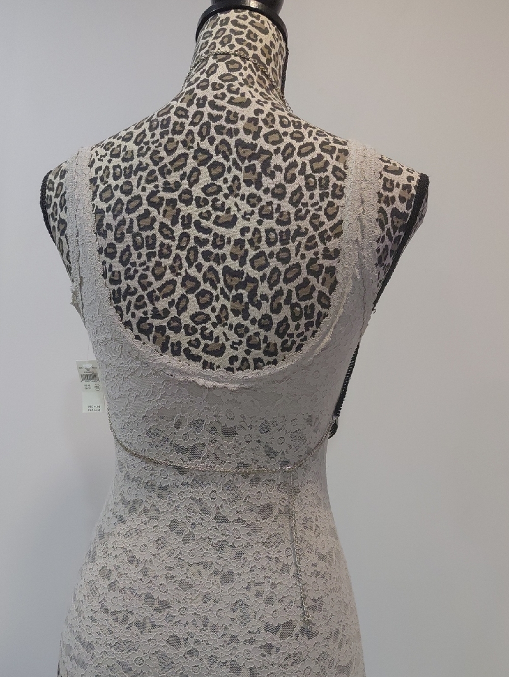 Black Matel Draped Halter Crop Top - Picture 3 of 5